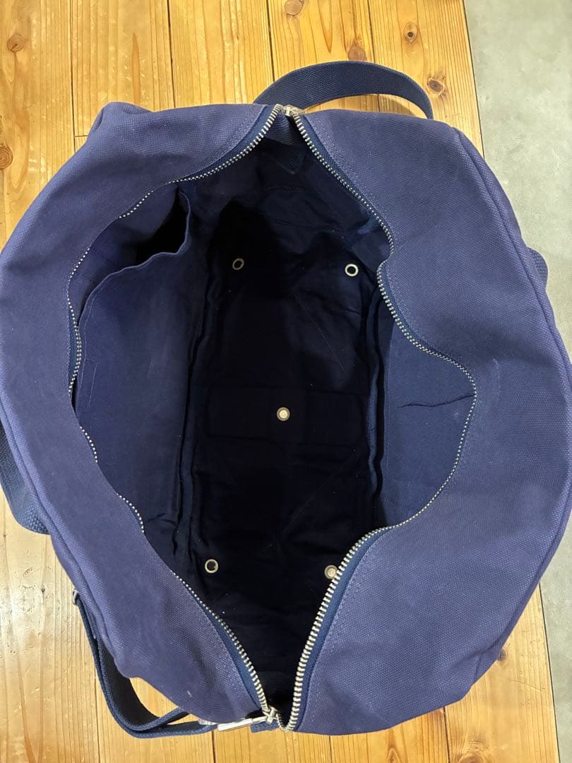 旧一澤帆布製 ボストンバッグ ネイビー