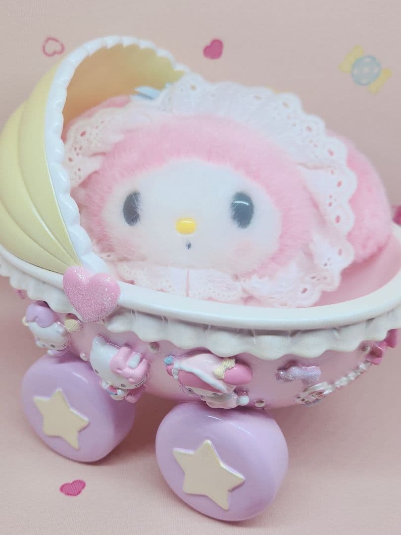 サンリオ ベビーカー形小物入れ マイメロディ マスコット マイメロ