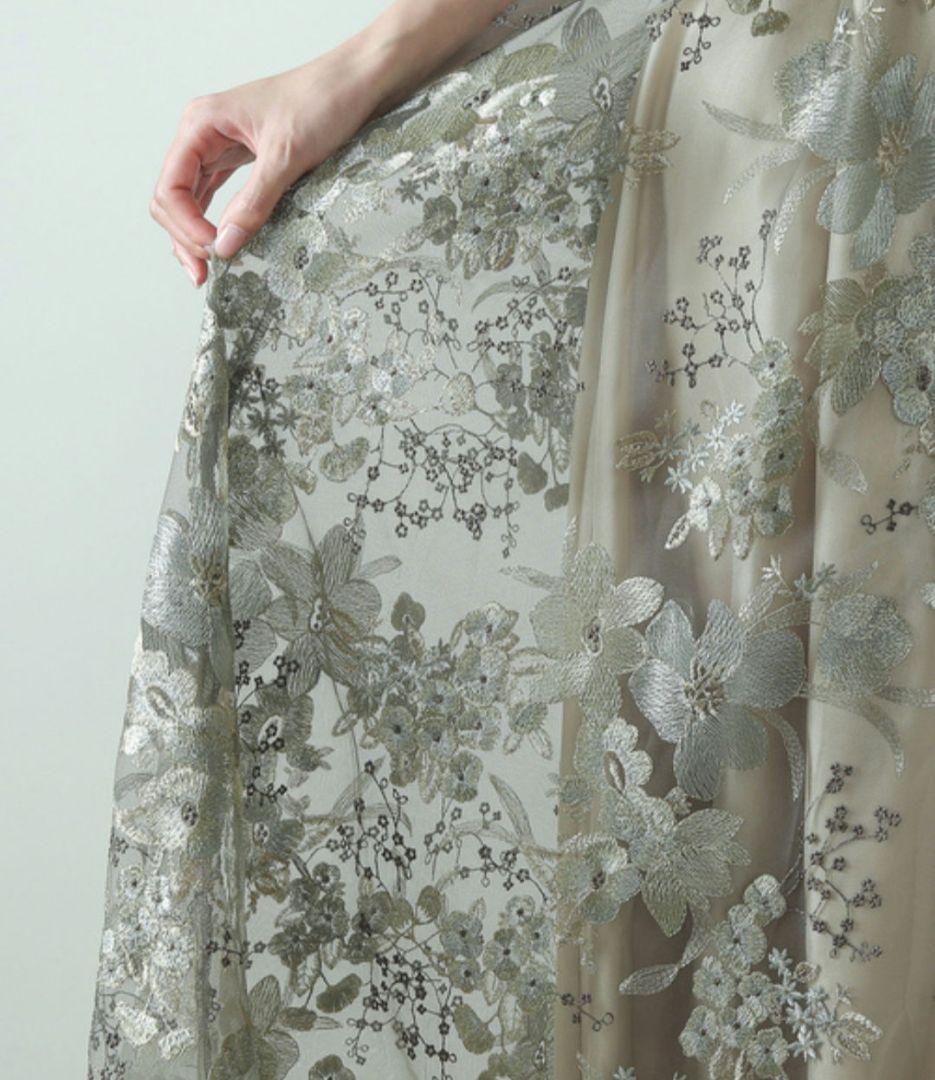 美品✨Kana シック フラワー刺繍 パーティー ドレス 結婚式 オケージョン