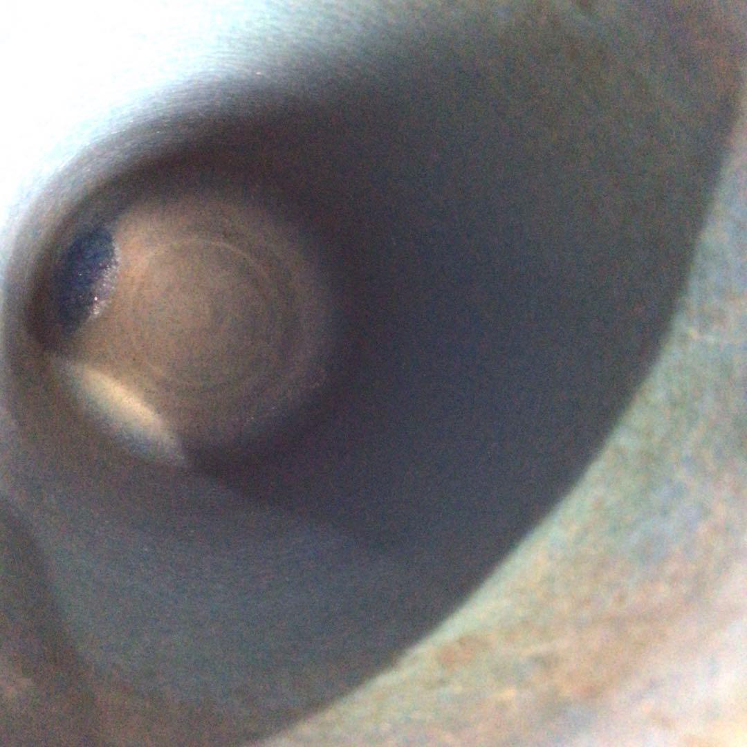 京都清水焼 谷口良三作 青色円筒形花瓶 京都清水焼 谷口良三作 青色円筒