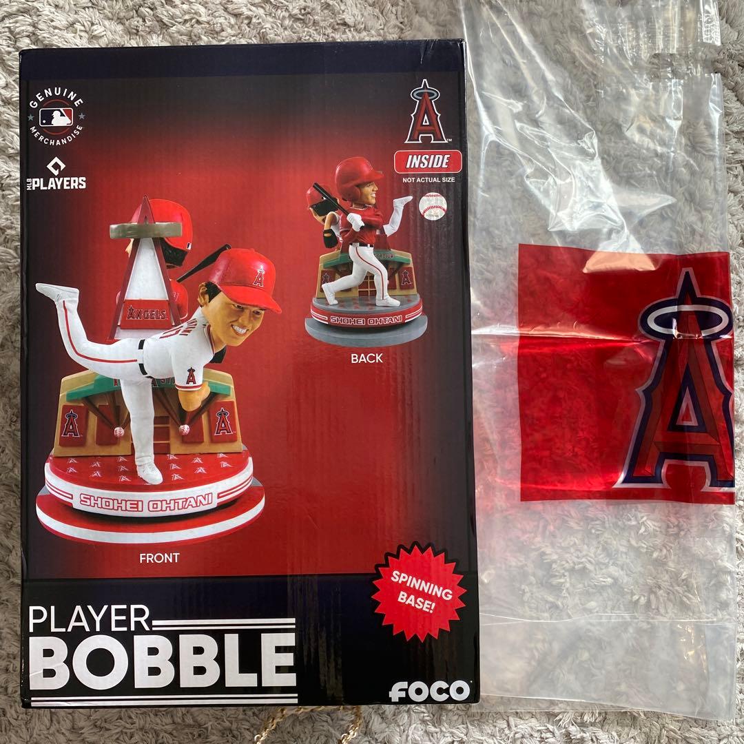 大谷翔平 回転式ボブルヘッド二刀流 世界960個限定 おまけ(バッグ