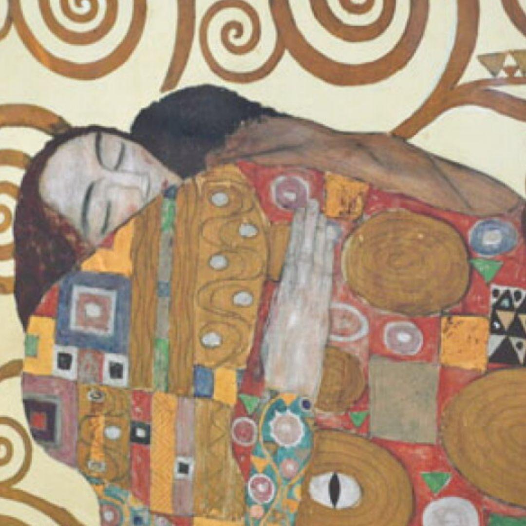 イタリア輸入 グスタフ・クリムト作品 『生命の樹』 ゴールド額縁 前面