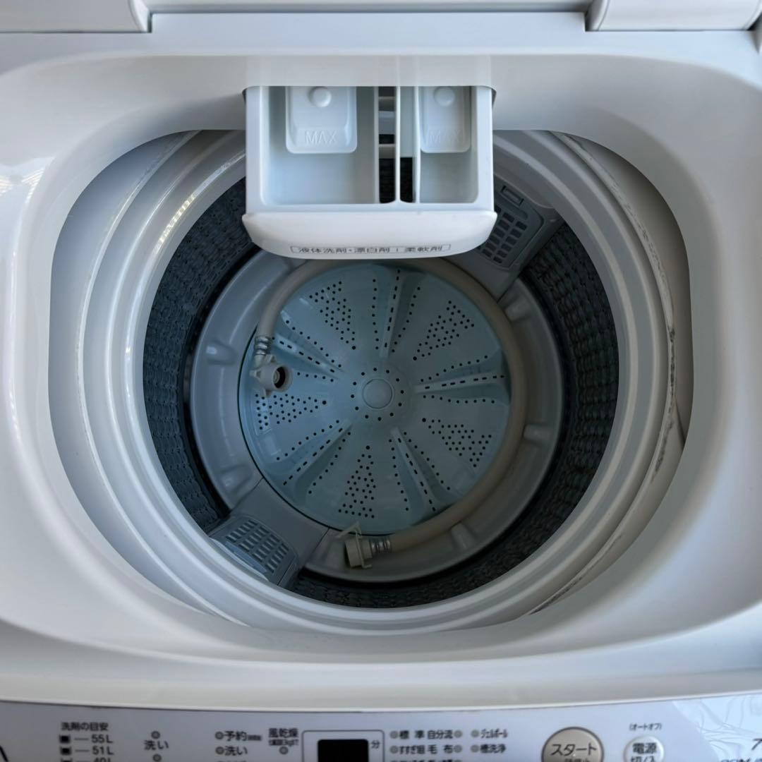 55⭐️2022年製☆アクア 洗濯機 インバーター 7KG 一人暮らし ガラス扉