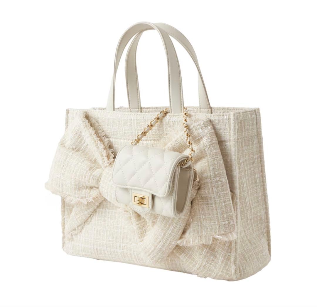 専用　ツイードリボンショルダーバッグ