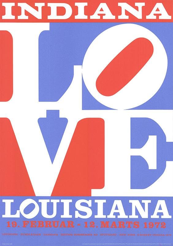 額装済/Love louisiana/ロバート インディアナ/ポスター