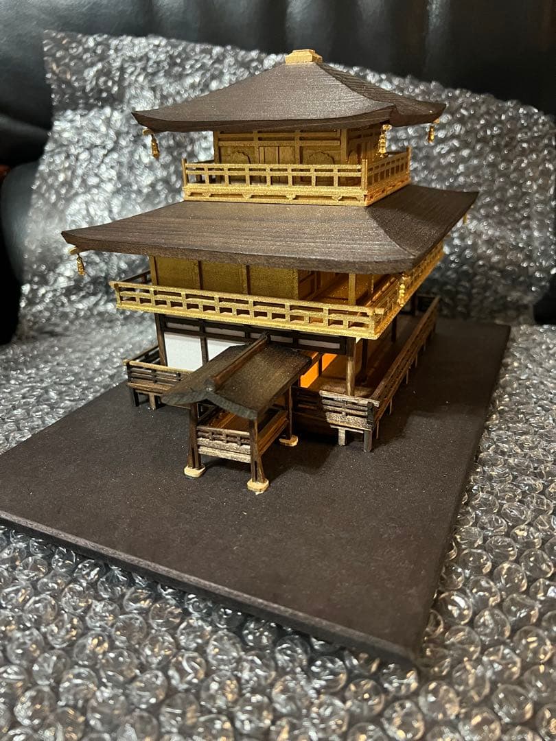 日本の伝統的な建物模型 金閣寺 小林工芸 完成品
