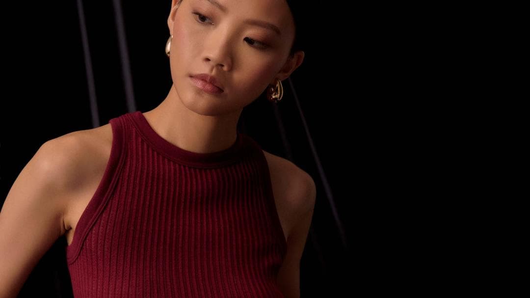 M（３）☆Oscalitoオスカリート　ノースリーブトップ　　シルク混　ウール