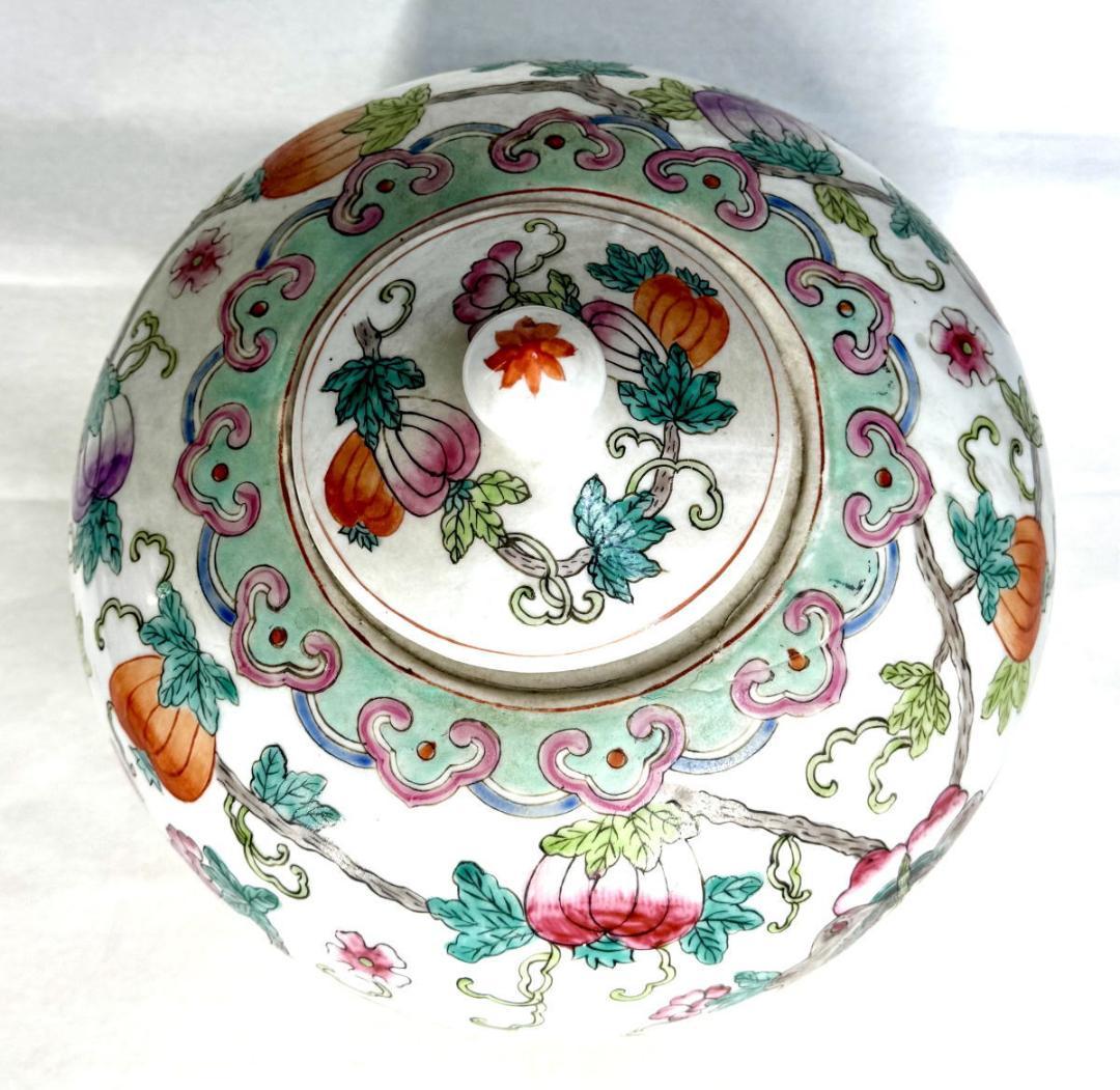 粉彩花蝶文蓋壷 唐物 骨董 古美術 中国古玩 入手困難コレクションWWTT317