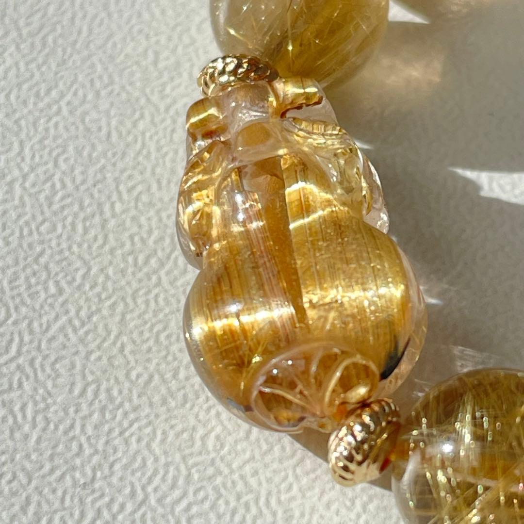 ラストセール♥︎︎ 高品質✨　タイチンルチル　貔貅　ルチル　ブレスレット　金運