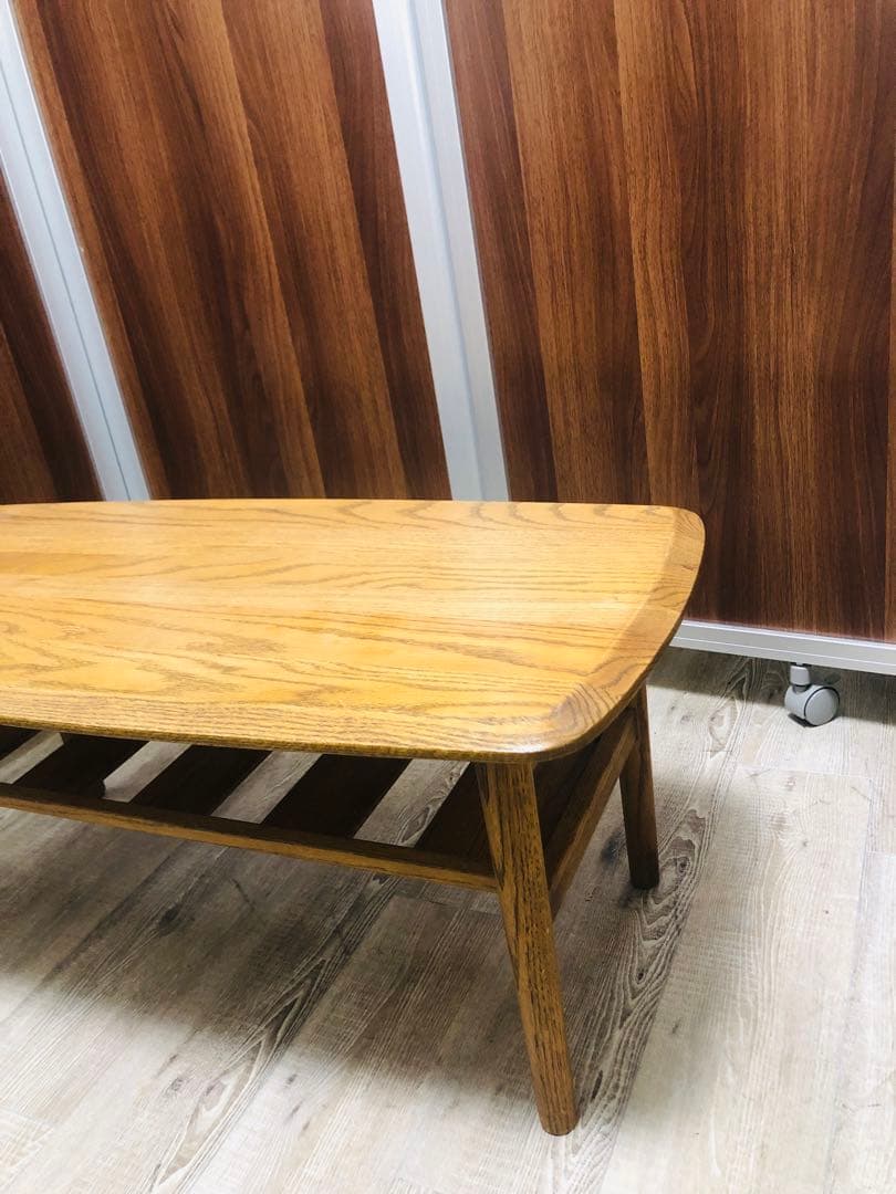 モモナチュラル センターテーブル 棚付き ひつじ】MOMO NATURAL 収納棚