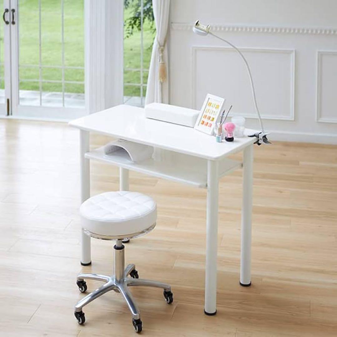 【超美品】エトゥベラ ネイルテーブル パソコンデスク　作業台 スリム コンセント