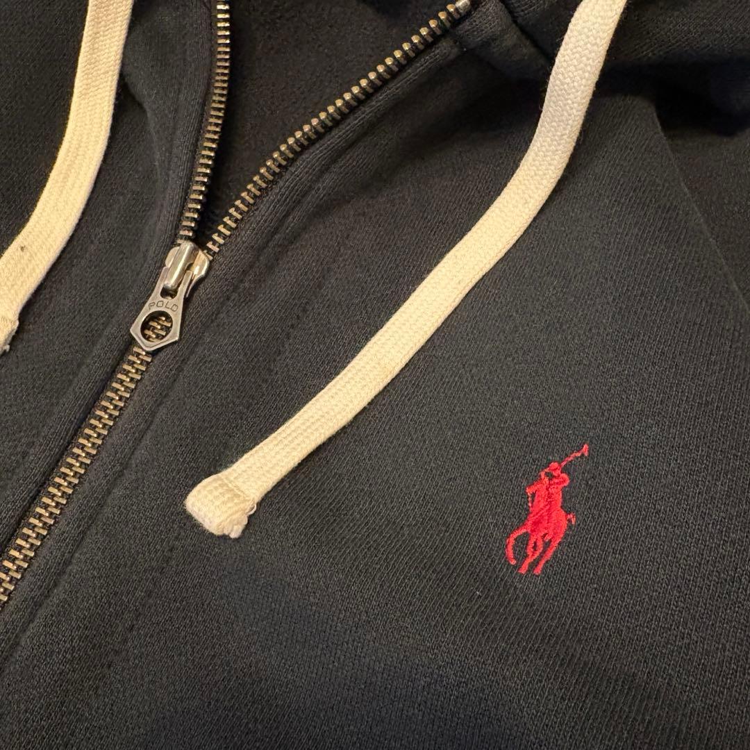ラルフローレン　ジップアップパーカー　ブラック