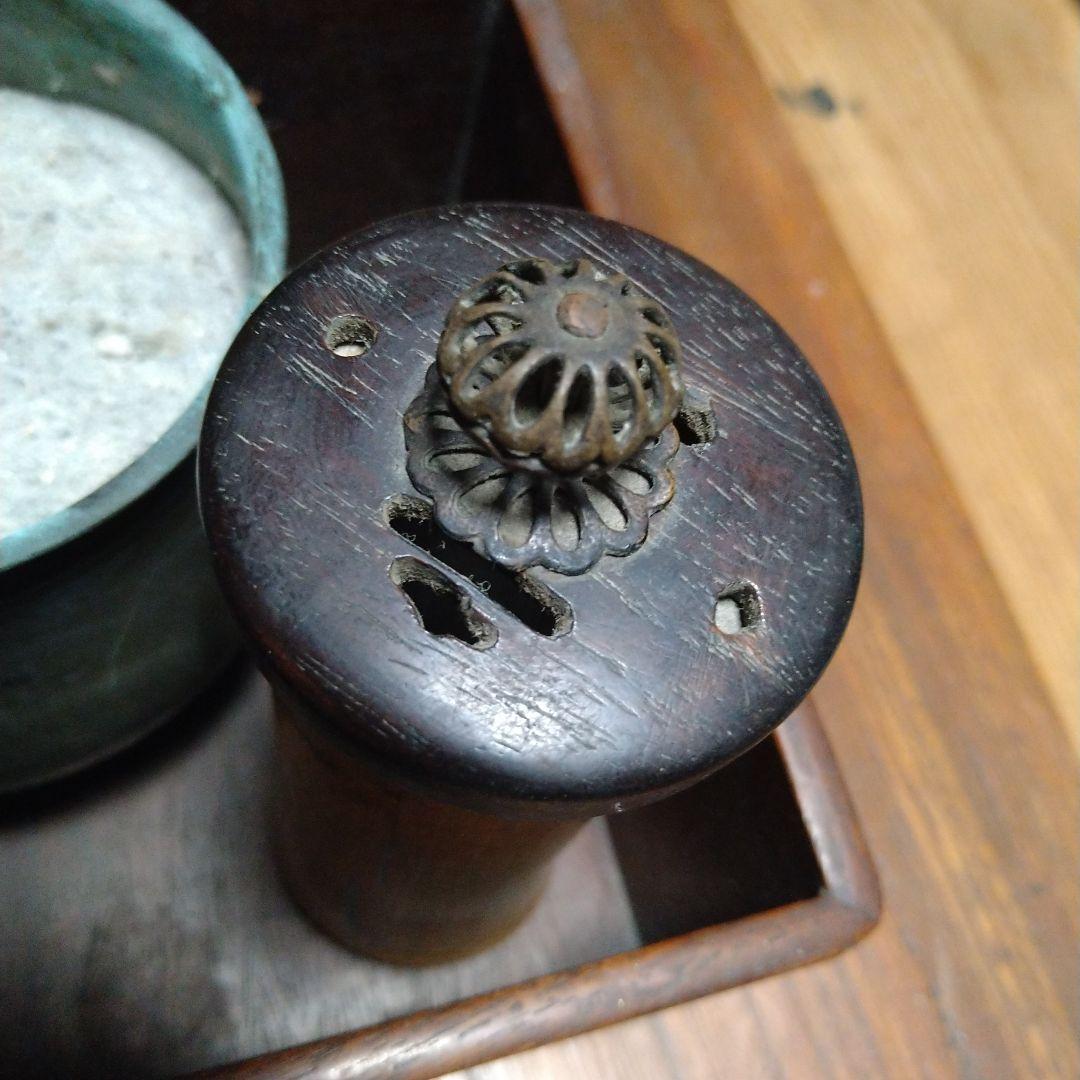 煙草盆 銀製煙管