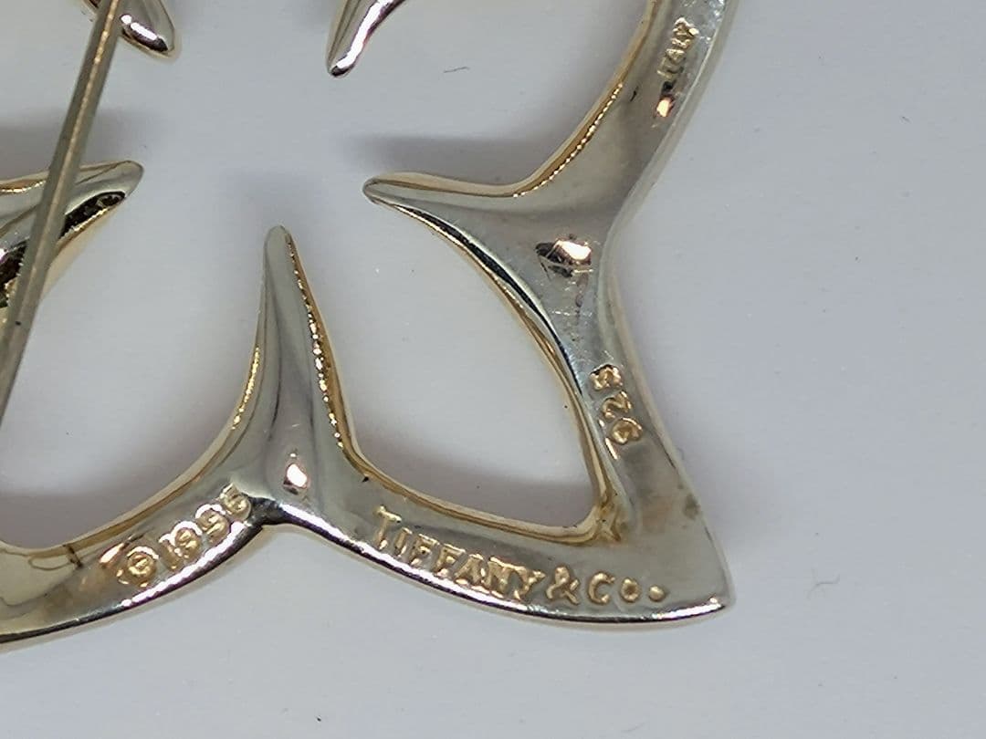 ティファニー ブローチ フラワーモチーフ プルメリア 1996 シルバー 925