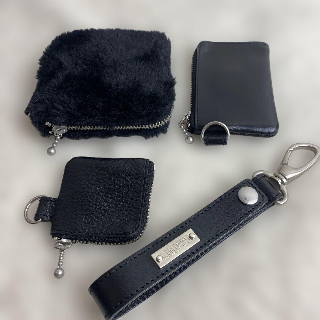 LIMIFEU リミフゥ3pouch leather キーホルダー　BLACK