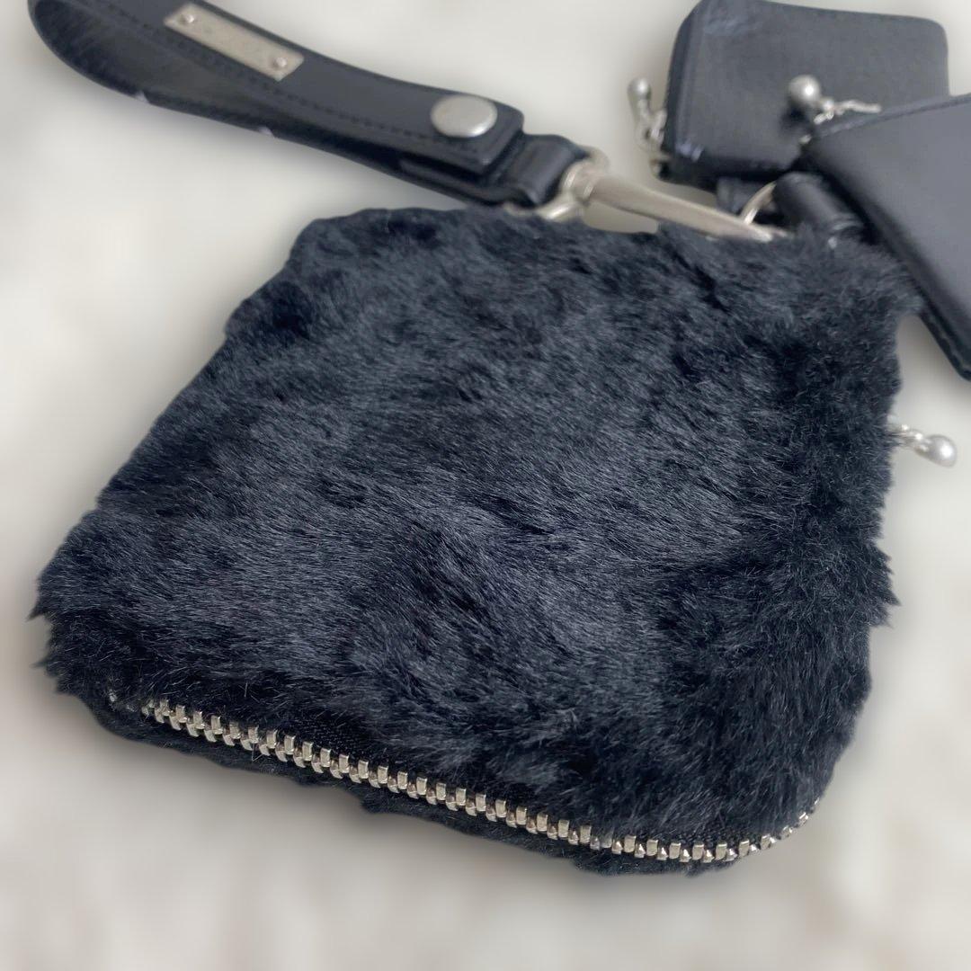 LIMIFEU リミフゥ3pouch leather キーホルダー　BLACK