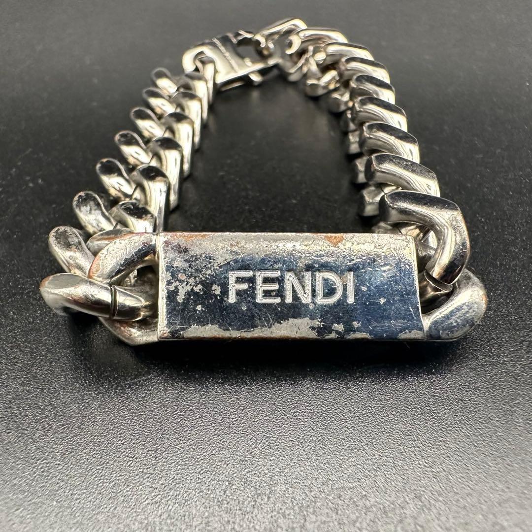 美品✨　FENDI　フェンディ　ブレスレット　喜平　シルバー　1491