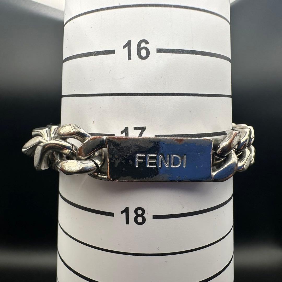 美品✨　FENDI　フェンディ　ブレスレット　喜平　シルバー　1491