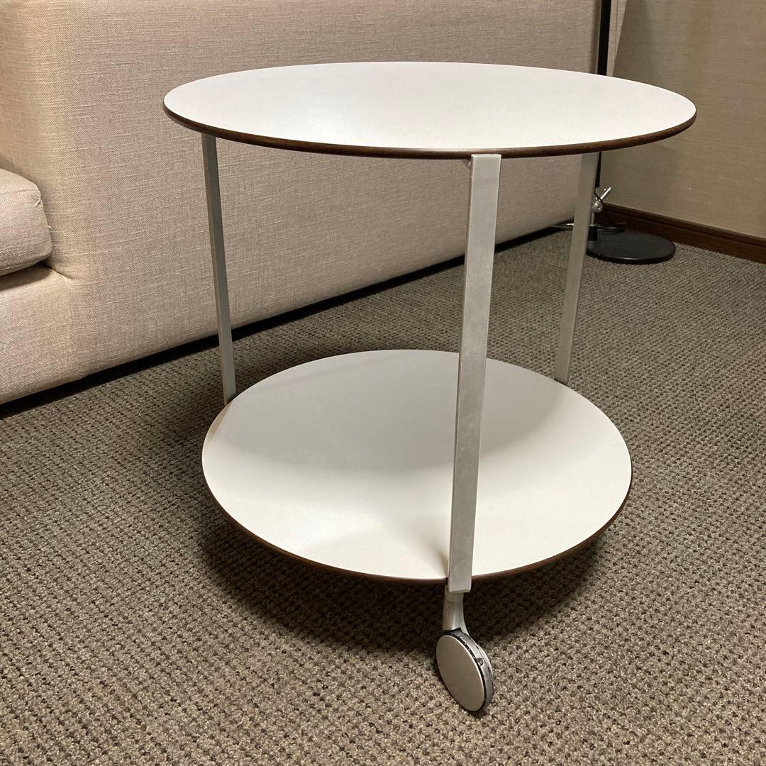 古い木製の机 引き出し2杯 ローテーブル サイドテーブル 作業台 古家具