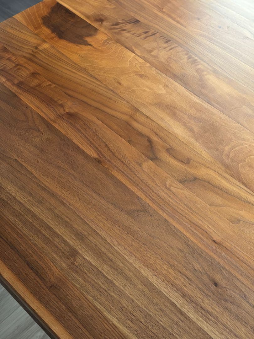 無印良品　木製テーブル　引出付　ウォールナット材　幅８０ｃｍ