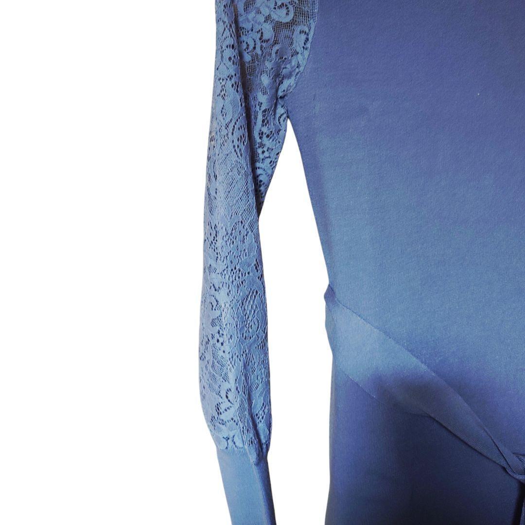 【なっちゃん】美品 PINKY&DIANNE レース袖ラベンダーワンピース