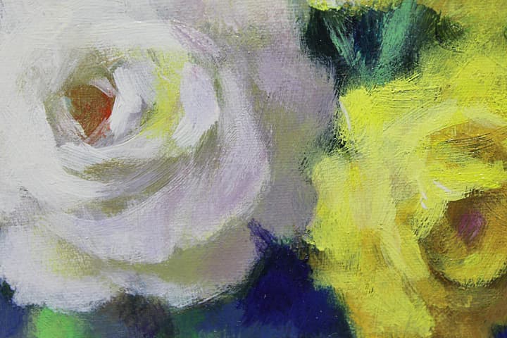 沖田幸和 一枚の繪 【薔薇】 油彩 3号