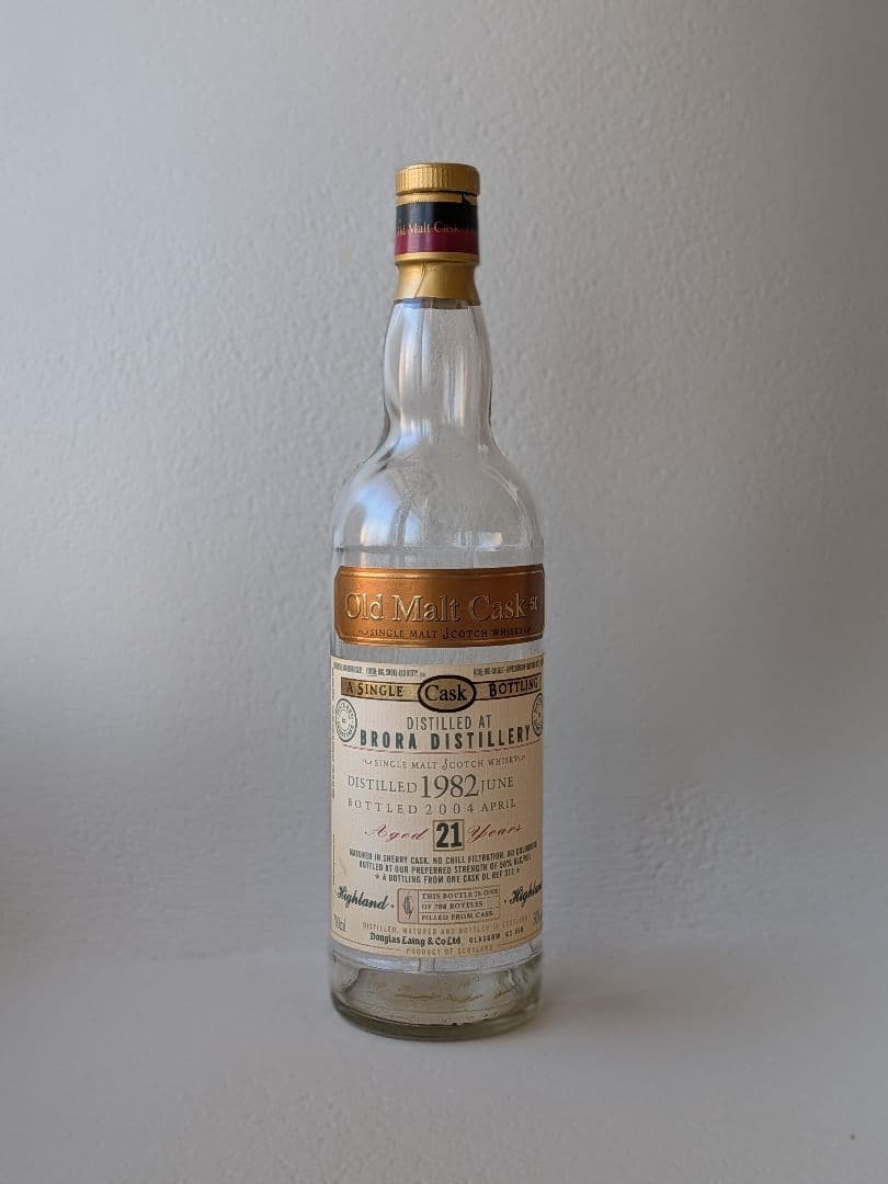 空き瓶・箱あり】ブローラ21年 ダグラスレイン オールドモルトカスク