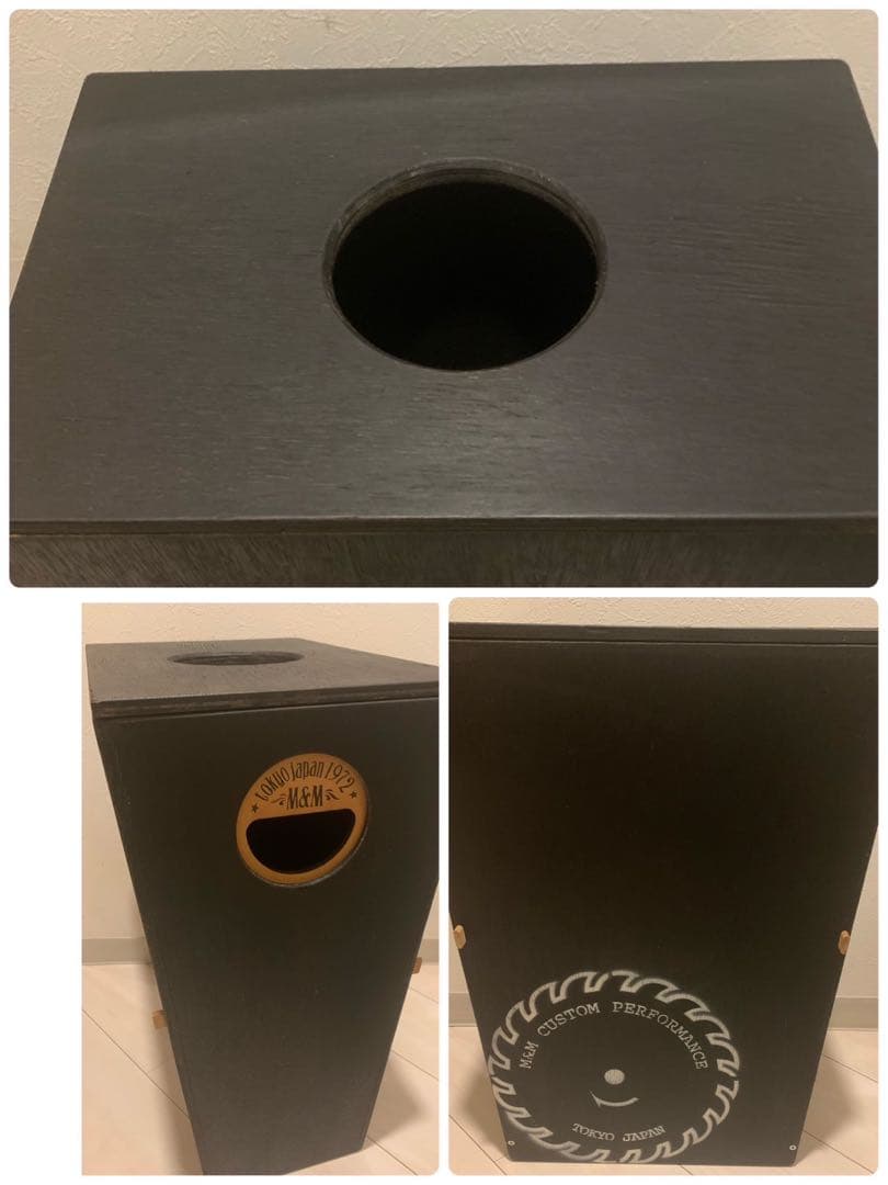 M&M CUSTOM PERFORMANCE 角型のゴミ箱 中 穴フタ付 M&M カスタム