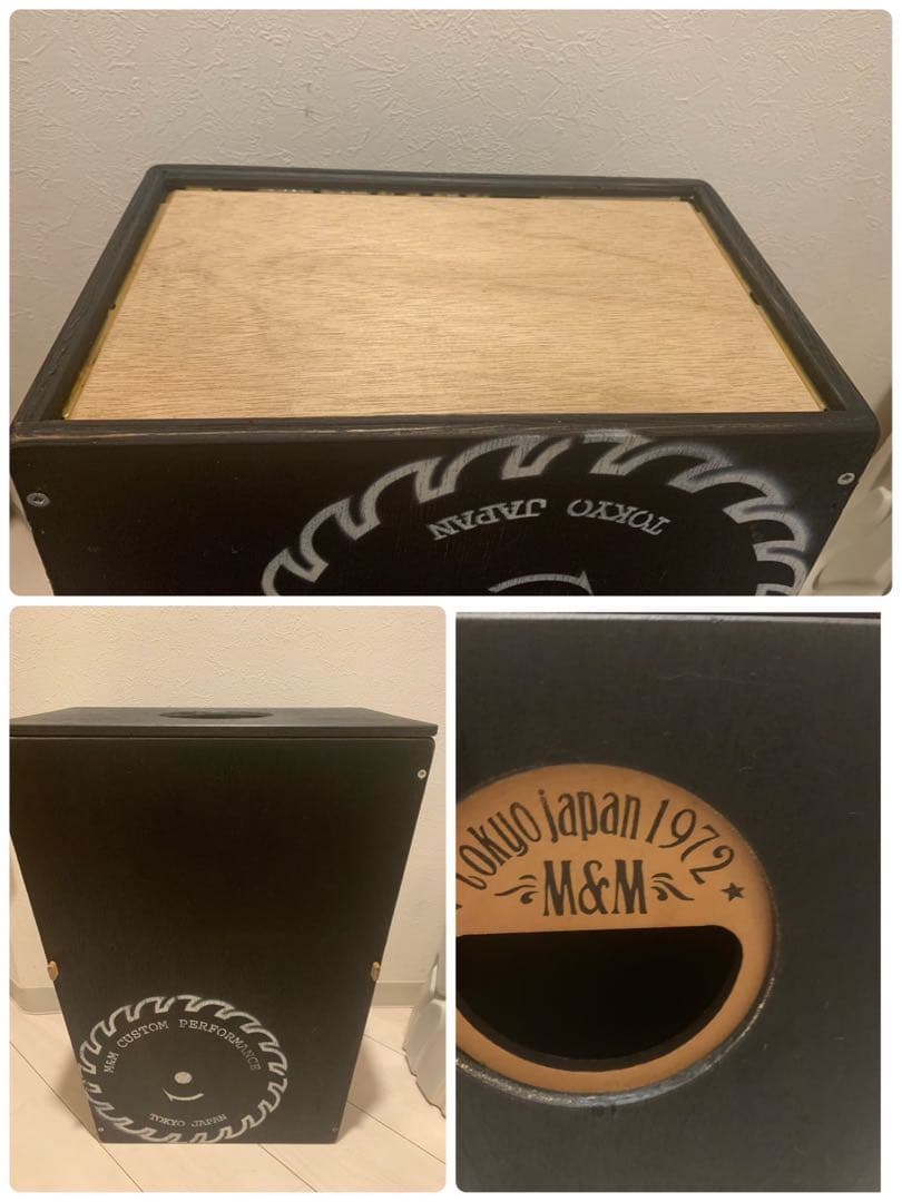 M&M CUSTOM PERFORMANCE 角型のゴミ箱 中 穴フタ付 M&M カスタム