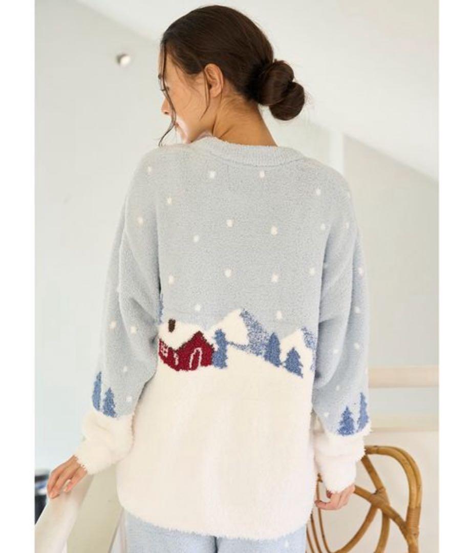 ジェラピケ スキーベアジャガードプルオーバー ロングパンツ 上下セット