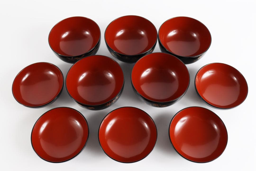 K*o様 輪島塗 蒔絵 吉祥文 吸物椀 人間国宝 大場松魚 寺井直次 監修 共箱