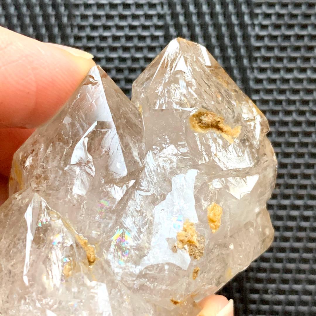 Big3フェンスタークォーツ/肉厚うるキラ！虹入り 美術品・アンティーク