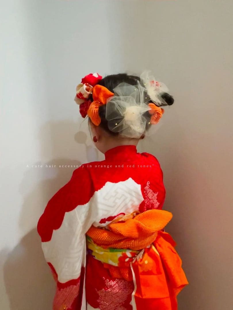 【*i様 七五三　七五三髪飾り　ヘッドドレス　着物髪飾り　リメイク髪飾り　037