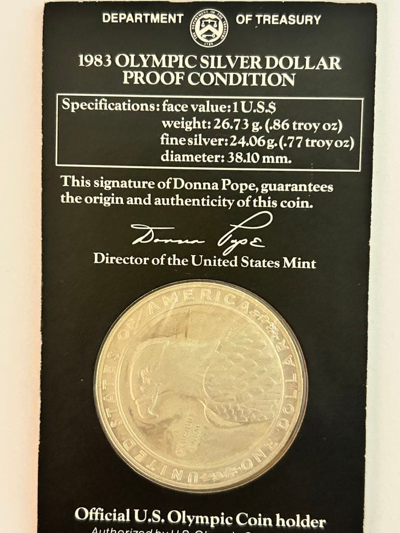 1983年オリンピックドル プルーフ❣️