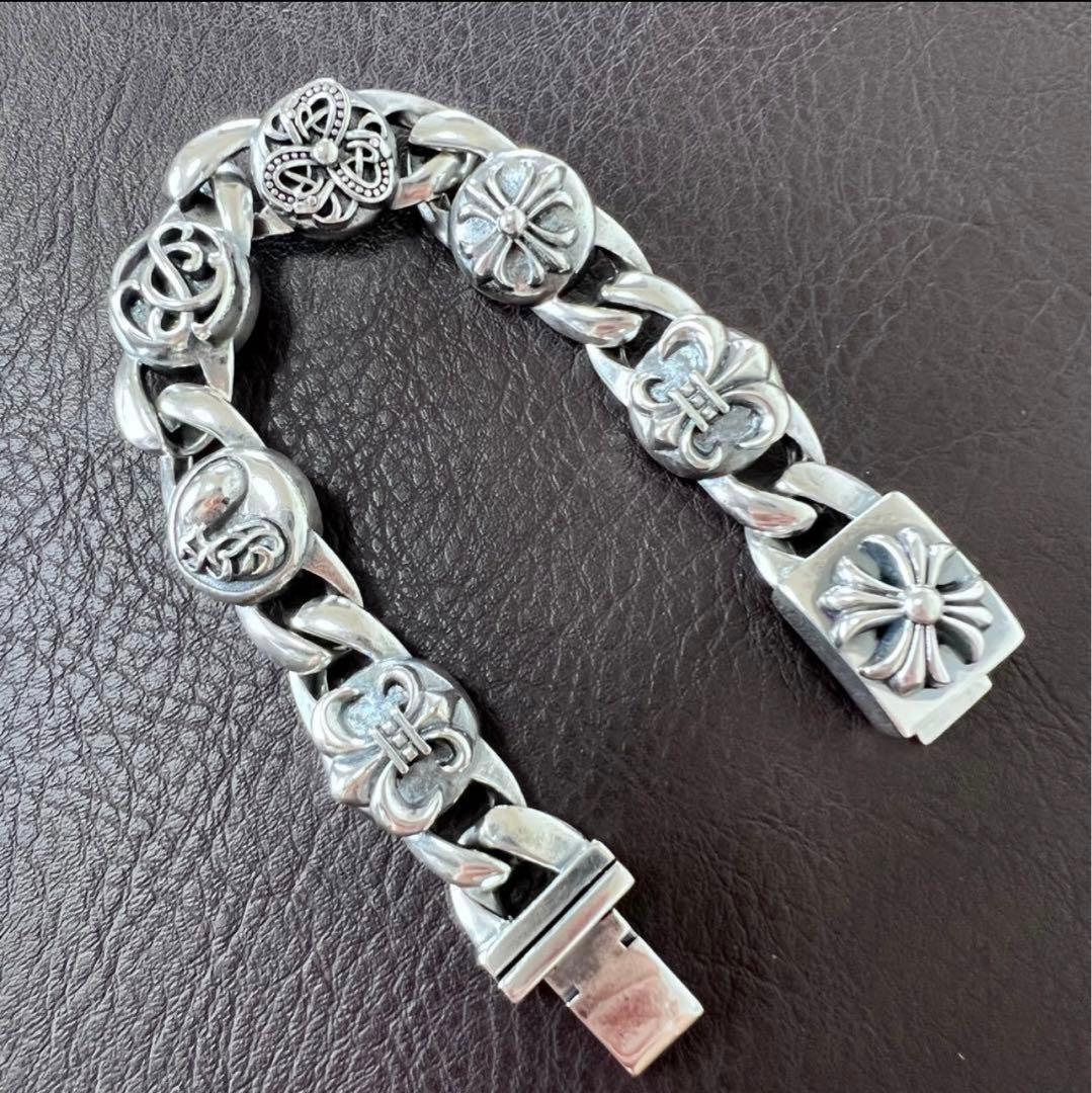 メキシコシルバー925ブレスレット、約22cm