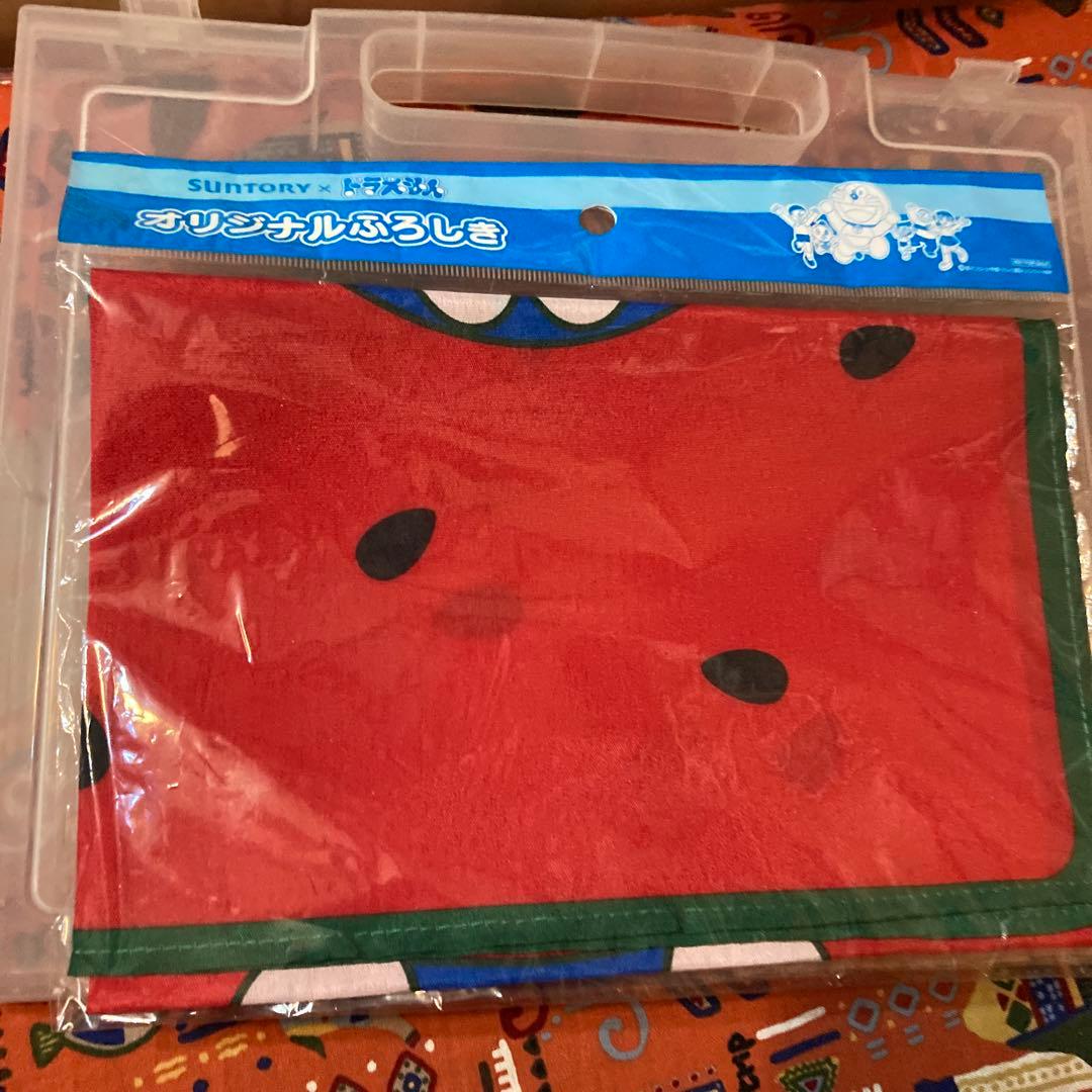 風呂敷 バンダナ ドラえもん 50x50 サントリー スイカ食べてる 新品未使用