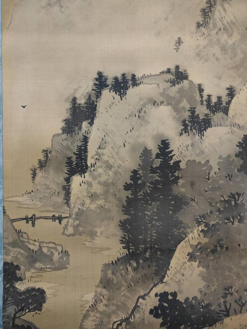 模写 /森寛斎/山水図/布袋屋掛軸A-711