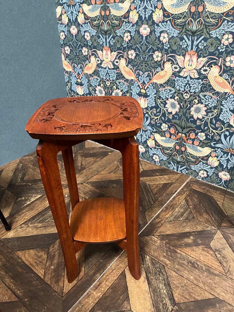 花台 スツール 木製 インテリア 彫刻 木彫り