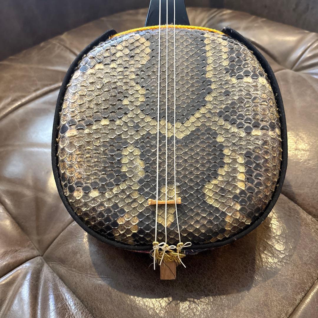 三線 本蛇皮 爪 音源機付き