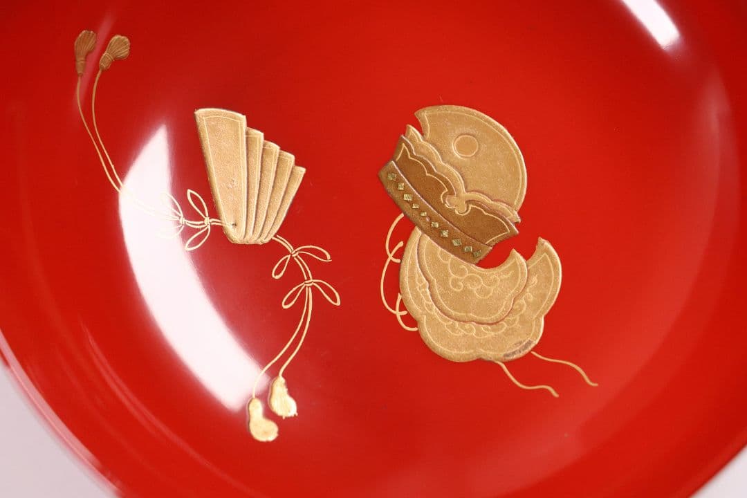 専用 MA417 CL19 輪島塗 楽器金蒔絵 朱塗椀 二客 切金 和楽器