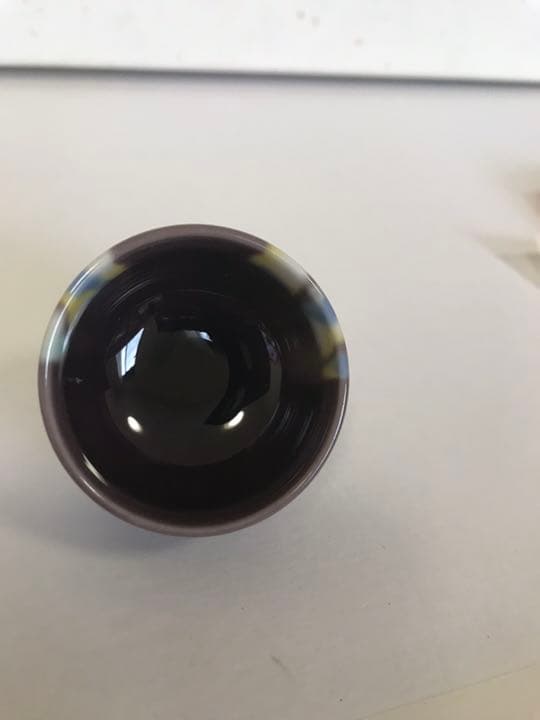 人間国宝 徳田八十吉(正彦銘) 彩釉 ぐい呑 管理T6