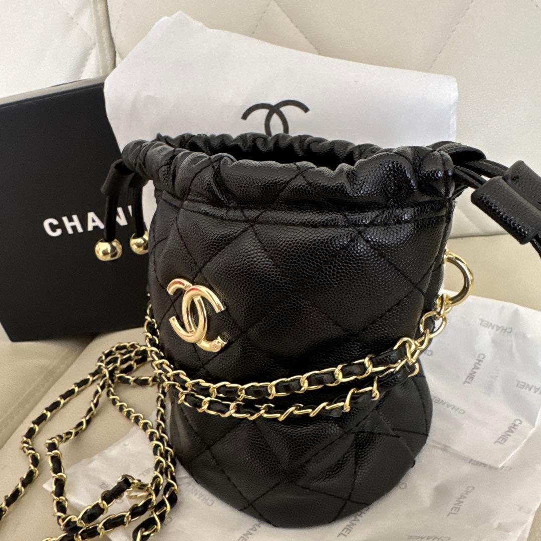 CHANEL 新品　ノベルティ　ショルダーバッグ　ゴールドチェーン　ブラック