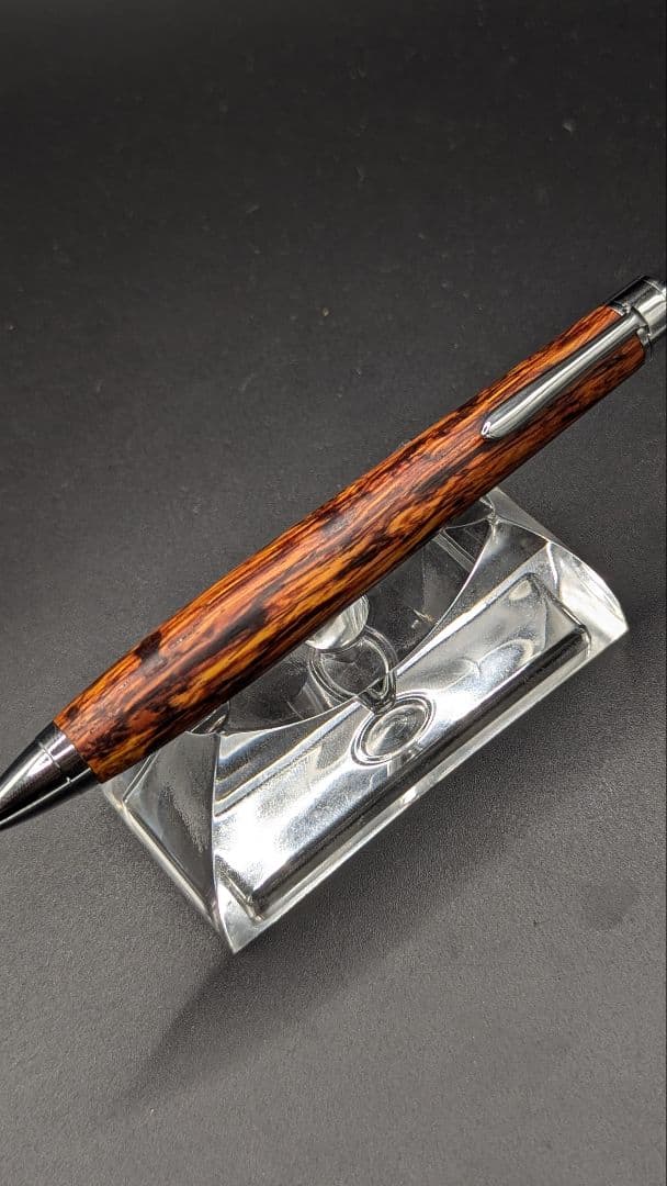 461ペン工房翌檜 極上 黄花梨 変わり杢 木軸シャーペン ボールペン