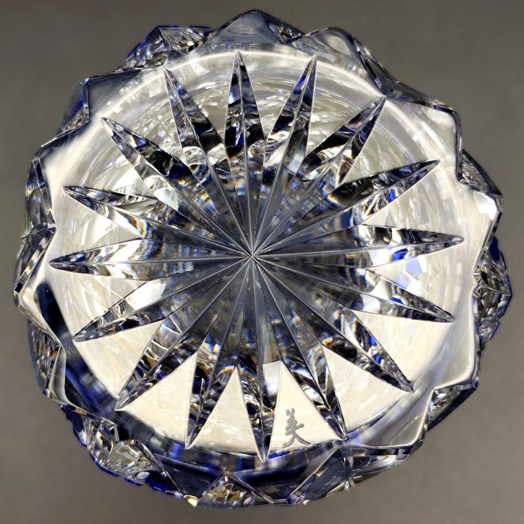 超希少品☆小林英夫 くもの巣切子 江戸切子グラス（切子、江戸切子、