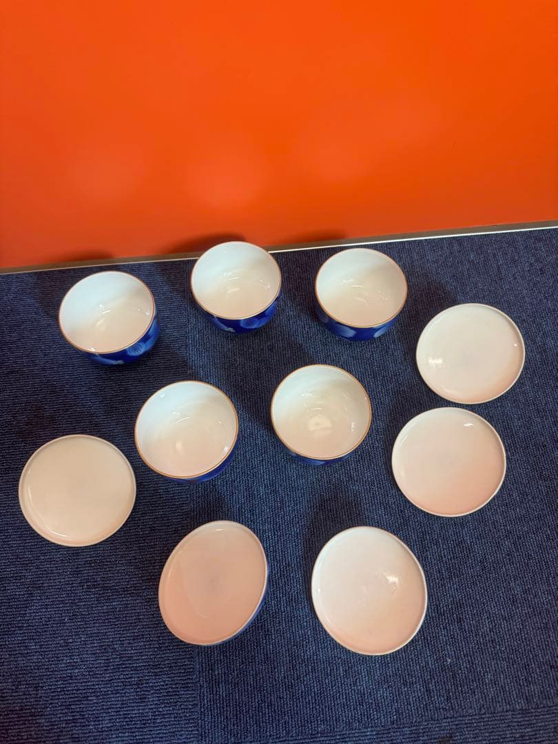 2031 深川製磁 葡萄瑠璃 湯呑蓋付 5客 金彩 未使用 - メルカリ