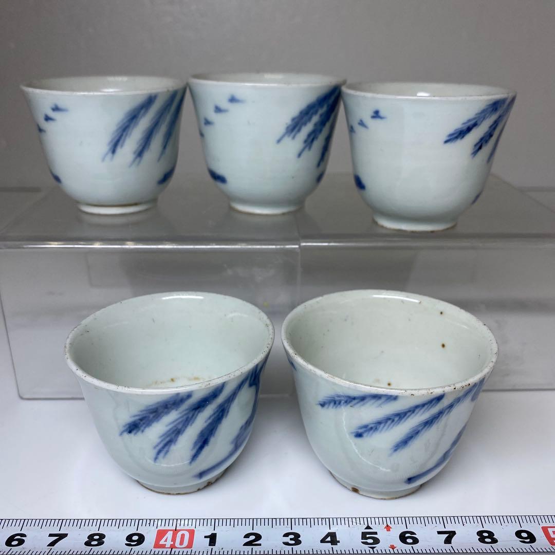 中国明時代　古染付　煎茶碗　直径6㎝　トコヒ　東な7-0325☆2F