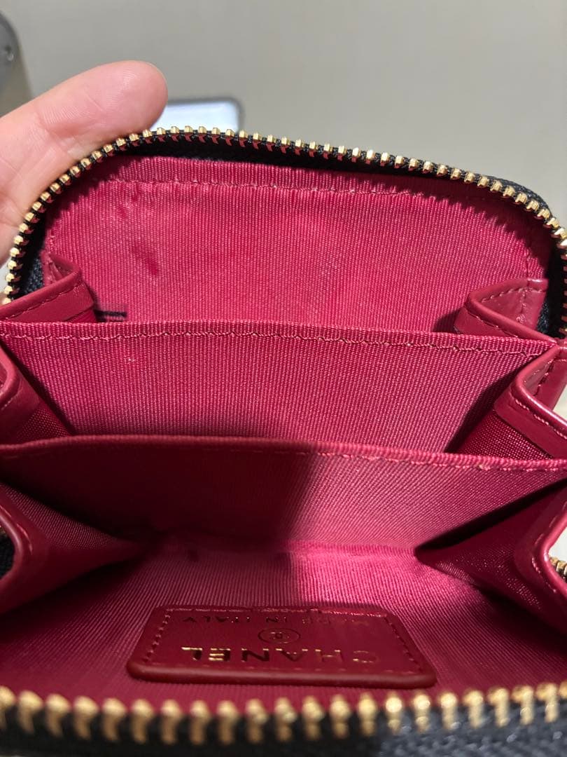 CHANEL ブラック ゴールド　レザー ケース、カードケース　ノベルティ