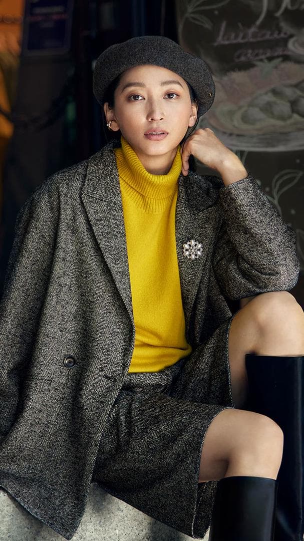 23区　【今季 杏さん着用】ヘリンボーンループツイードハーフパンツ　キュロット