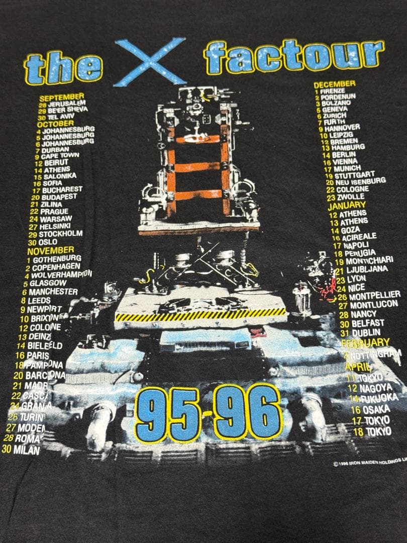 Iron Maiden The X Factor Tour Tシャツ