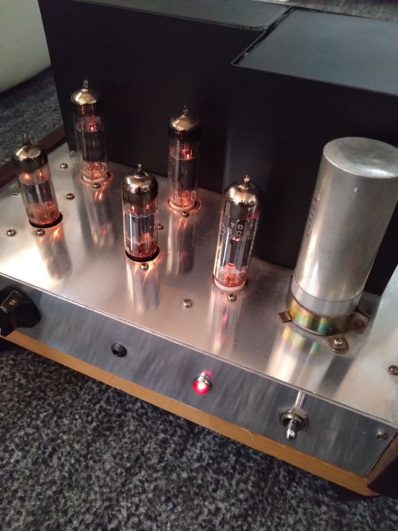 最終値下げ10月末出品停止予定】自作真空管パワーアンプ6BH8/4本他